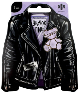 Значок-пин Серебрянный мишка 