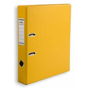 Папка-регистратор PVC 80мм желтая