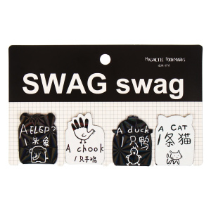 Закладки магнитные для книг Calligrata Кошки 4 шт