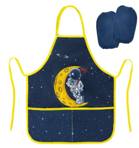 Накидка для труда с нарукавниками для уроков труда 45x54см 2 кармана Spaceman