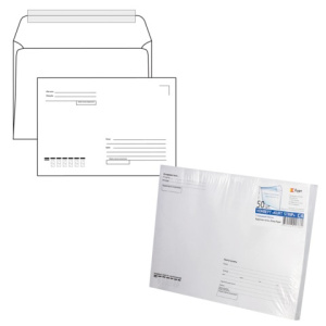 Конверт А4 "Куда-Кому" с отрывной полосой