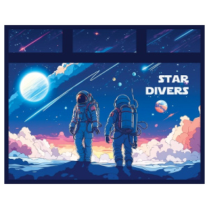 Папка с ручками А4 Star divers ArtSpace пластик на молнии 75мм