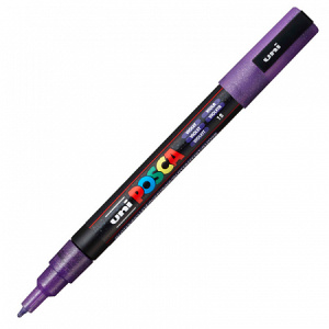 Маркер POSCA PC-3ML фиолетовый с блёстками 0.9-1.3мм пулевидный наконечник