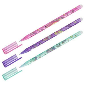 Ручка стираемая 0,5мм MESHU Flying unicorn синяя ассорти