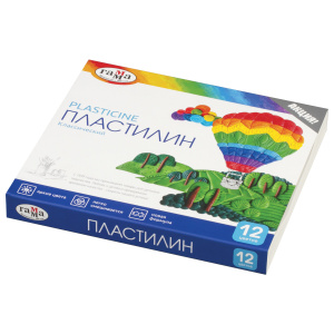 Пластилин 12цв Гамма Классический 240г со стеком