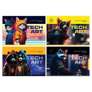 Альбом для рисования 24л А4 на скрепке BG TechArt