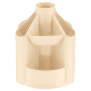 Настольная подставка СТАММ Mini Desk пластиковая вращающаяся бежевая