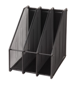 Вертикальный накопитель 3 отделения металический Deli 310х240х293мм цвет черный