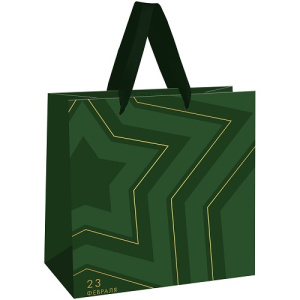 Пакет подарочный 20х20х10см MESHU Military