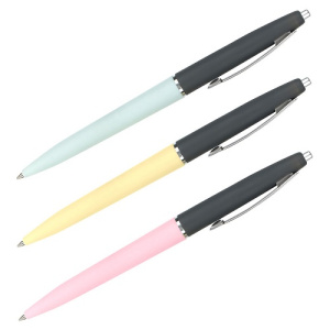 Ручка шариковая 0,7мм автоматическая OfficeSpace Business синяя soft-touch