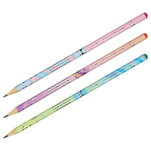 Карандаш чернографитный MESHU Meowspace HB стразы