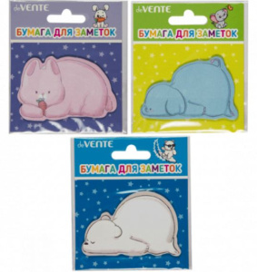 Бумага для заметок deVENTE Bunny Elephant and Bear 71x46мм 20л 