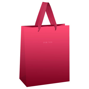 Пакет подарочный 18x23x10см MESHU Duotone Magenta gradient