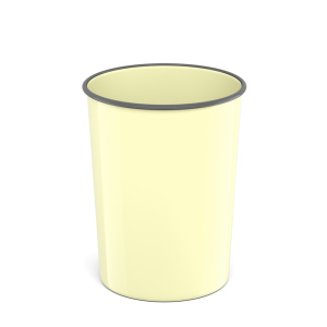 Корзина для бумаг литая ErichKrause Pastel 13.5л желтая