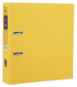 Папка-регистратор 75мм Deli желтый металлический протектор