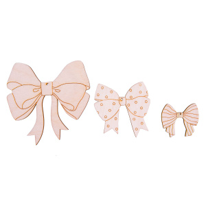 Заготовка из фанеры набор подвесок Бантики Mr. Carving