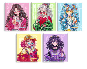 Тетрадь 48л клетка Модницы