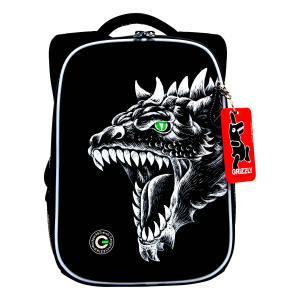 Рюкзак школьный RAw-497-3 /1 черный Grizzly