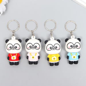 Брелок для ключей резина Панда с фотоаппаратом 2,3 х 3,3 х 5 см