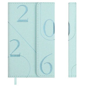 Еженедельник датированный 2026 95х155мм 64л ESCALADA Бьянчини мятный