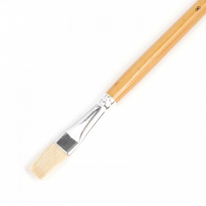 Кисть щетина плоская Сонет длинная ручка №8