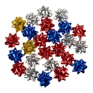 Бант звезда 5см MESHU ассорти