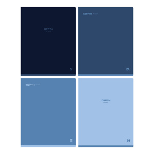Тетрадь 48л А5 клетка BG Monocolor Blue