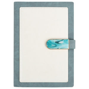 Ежедневник недатированный А5 100л линия на магнитной застёжке серо-голубой