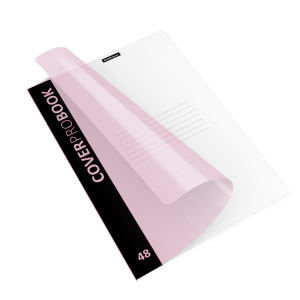 Тетрадь А4 48л клетка с пластиковой обложкой ErichKrause CoverPro Pastel розовый