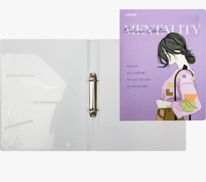 Папка на 2 кольца A4 30 мм 650мкм Mentality 240x310x35 мм