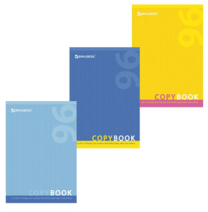 Тетрадь А4 96л BRAUBERG  клетка обложка картон ОДИН ЦВЕТ