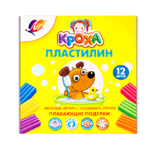 Пластилин 12 цветов Луч Кроха мягкий, легкий