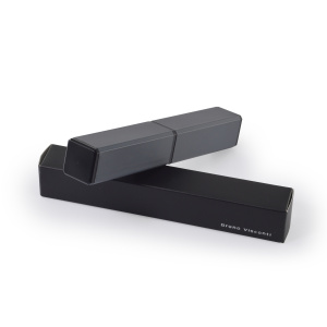 Футляр для ручек прямоугольный металлический серый BrunoVisconti