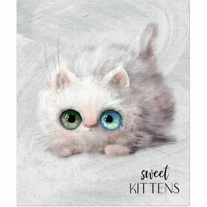 Тетрадь 48л клетка Глазастые котики