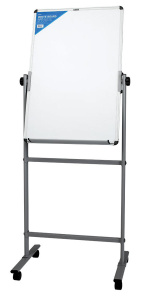 Доска Флипчарт мобильная двухсторонняя 60х90см Deli на колесах белая и зеленая сторона