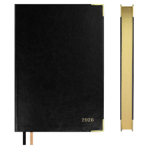 Ежедневник датированный 2026 А5 176л ESCALADA Сариф черный Думай как миллиардер  