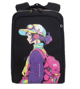 Рюкзак школьный (RG-566-7/1 черный)