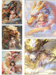 Тетрадь А5 48л клетка Девчонка и дракон