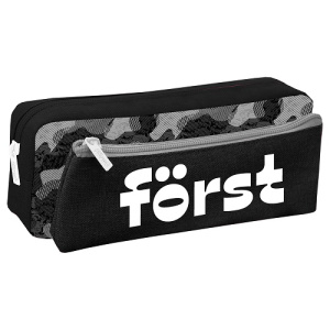 Пенал мягкий 2 в 1 1 отделение Först Grey military 205х80х40мм съемная косметичка