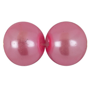 Бусина стеклянная Zlatka GBP-06 14 мм 30 шт на нити № 14 яр. розовый