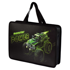 Папка для трудов А4 Монстр-трак пластиковая с ручками