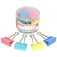 Зажим для бумаг 25мм цветной