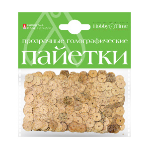 Декоративные пайетки №4 однотонные голографические 8мм ассорти  