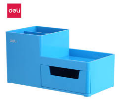 Органайзер настольный Deli Rio 4 отделения 175x90x92мм голубой