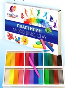 Пластилин 24 цвета ModellingClay Луч Классика