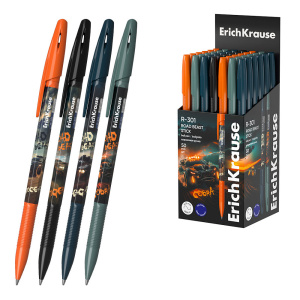 Ручка шариковая 0,7мм синие чернила ErichKrause R-301 Stick Road Beast 