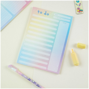 Блок для записей А5 50л To Do list MESHU Candy color на склейке