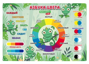 Настольное покрытие для труда BRAUBERG KIDS Color map 50х35 см