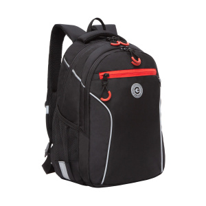 Рюкзак школьный RB-259-3/1 черный - красный