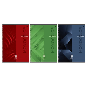 Тетрадь 80л А4 клетка на гребне BG Monocolor. Classic